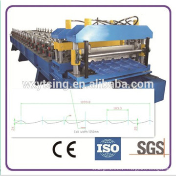 YTSING-YD-4302 Passed CE Tile Profile Sheet Machine, Metal Tile Roll Forming Machine